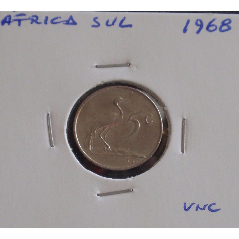 África do Sul - 5 Cents - 1968 ( Suid ) - Unc