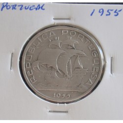 Portugal - 10 Escudos - 1955 - Prata