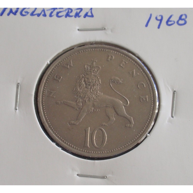 Inglaterra - 10 New Pence - 1968