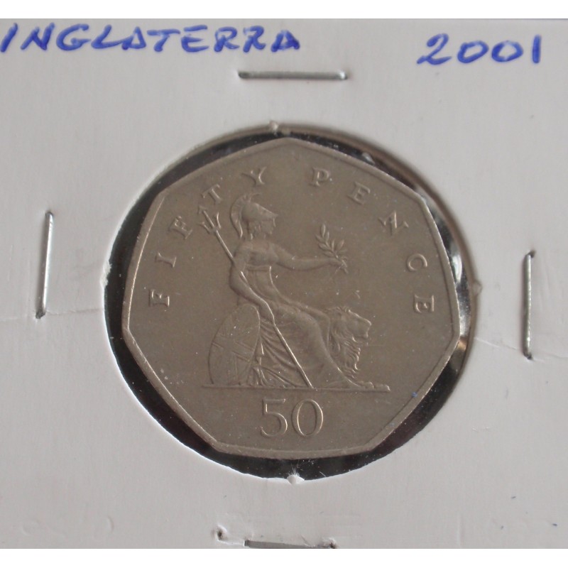 Inglaterra - 50 Pence - 2001