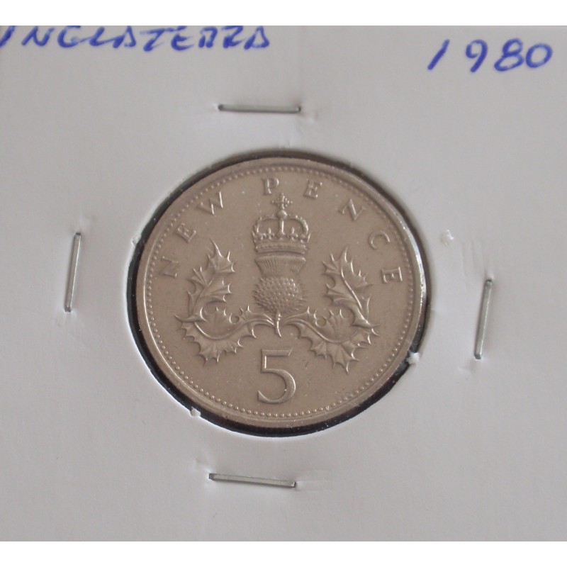 Inglaterra - 5 New Pence - 1980