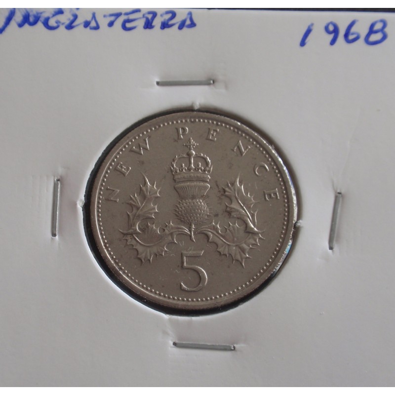Inglaterra - 5 New Pence - 1968