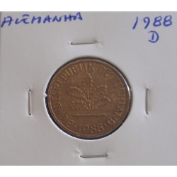 Alemanha - 10 Pfennig - 1988 D