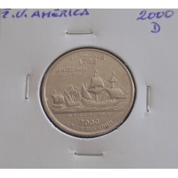 E. U. América - 1/4 Dollar - 2000 D - Virginia
