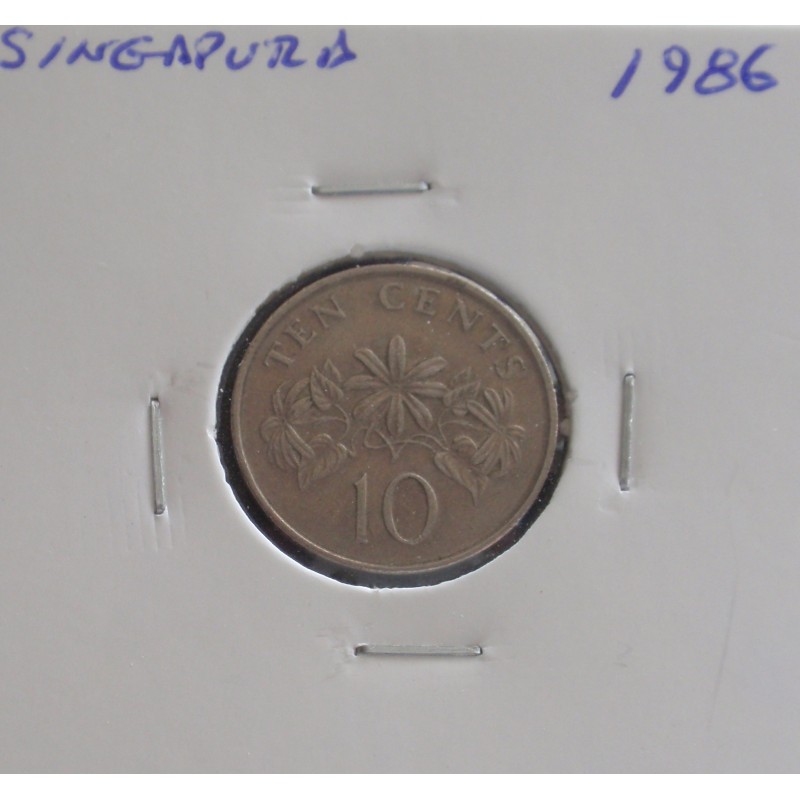 Singapura - 10 Cents - 1986