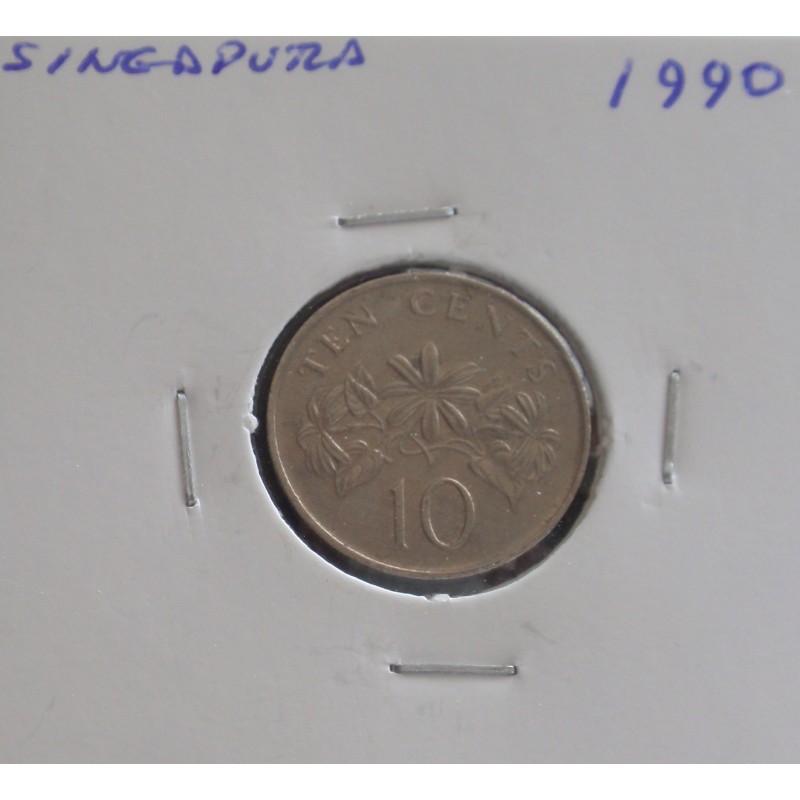 Singapura - 10 Cents - 1990