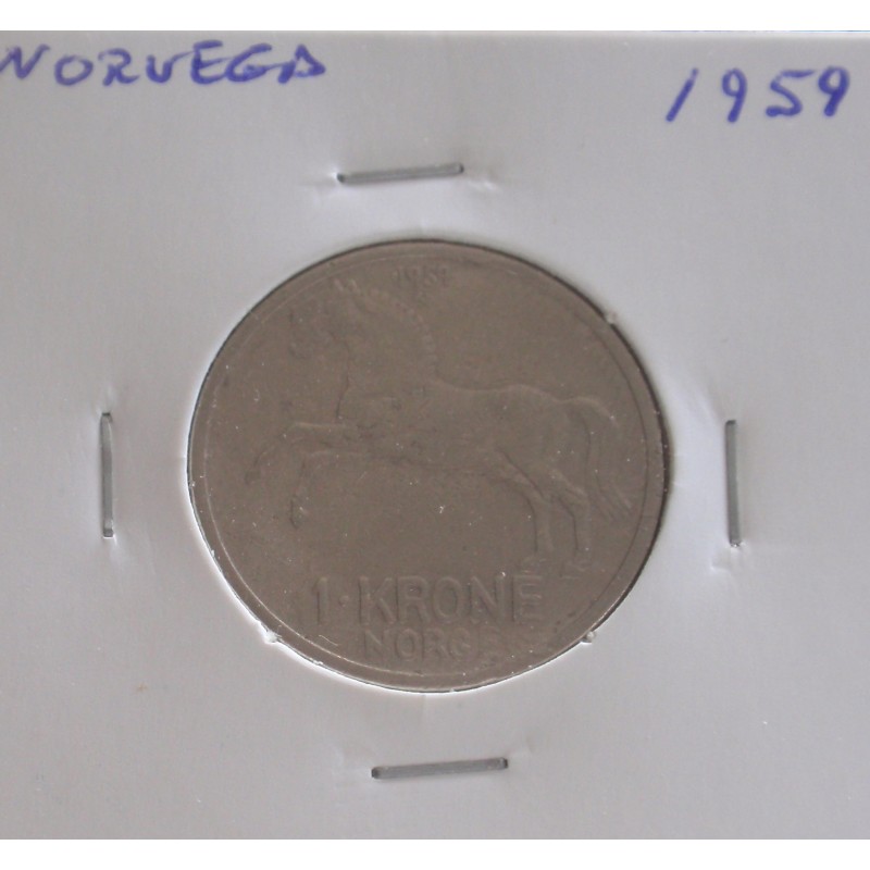 Noruega - 1 Krone - 1959