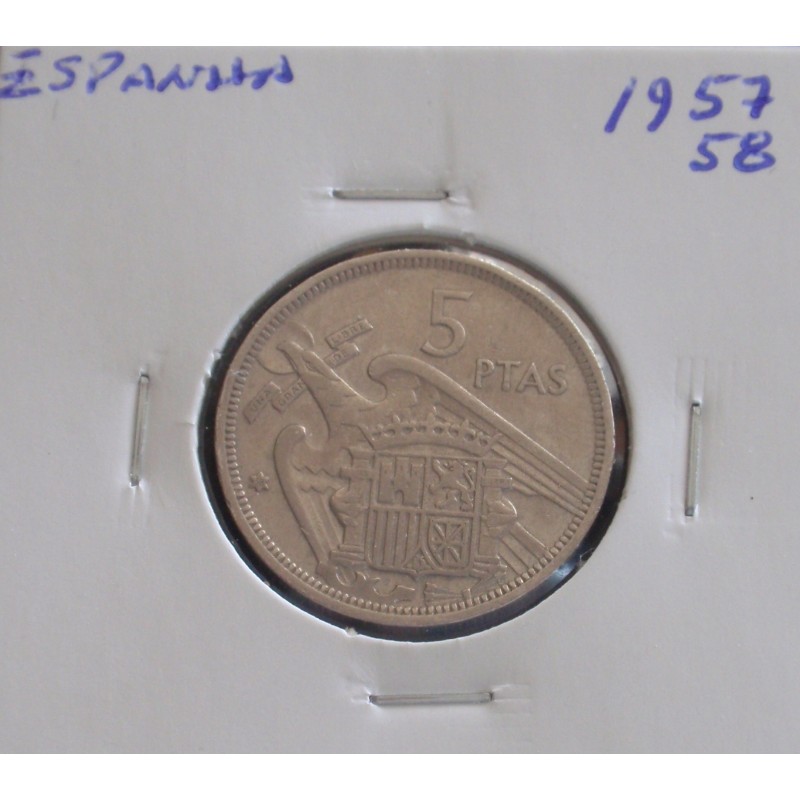 Espanha - 5 Pesetas - 1957-58