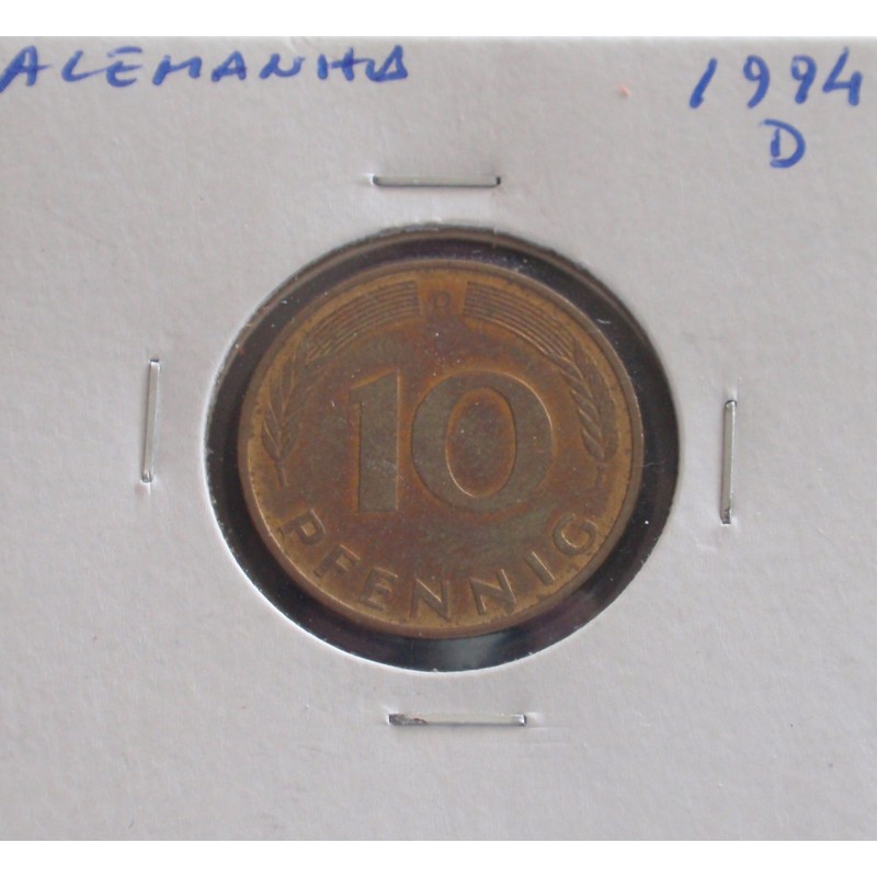 Alemanha - 10 Pfennig - 1994 D