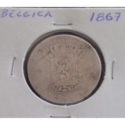 Bélgica (Des Belges ) - 2 Francs - 1867 - Prata