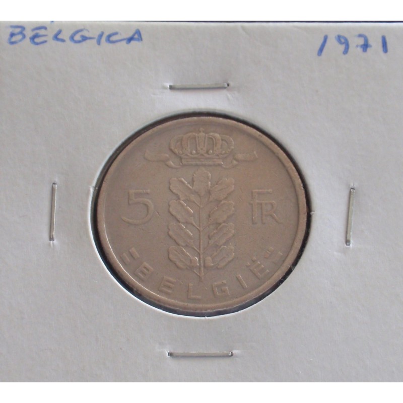 Bélgica ( Belgie ) - 5 Francs - 1971