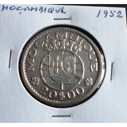 Moçambique - 20 Escudos - 1952 - Prata