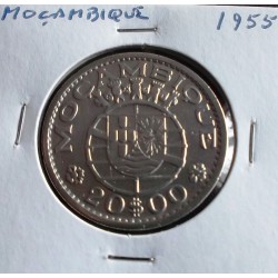 Moçambique - 20 Escudos - 1955 - Prata