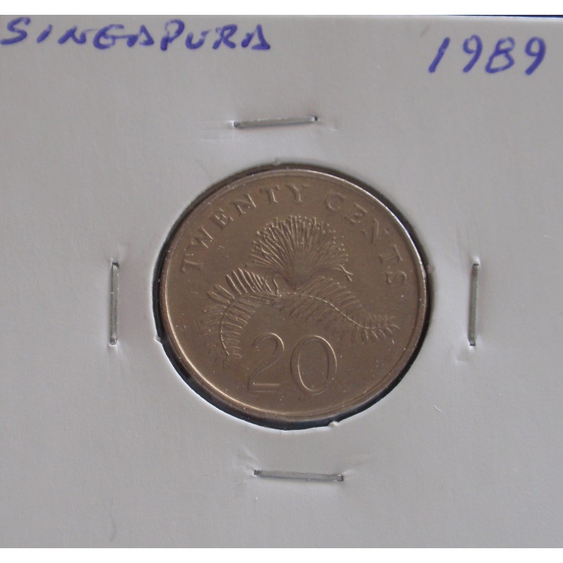 Singapura - 20 Cents - 1989