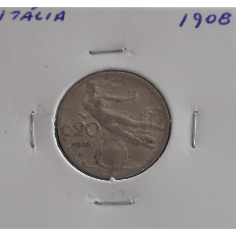 Itália - 20 Centesimi - 1908