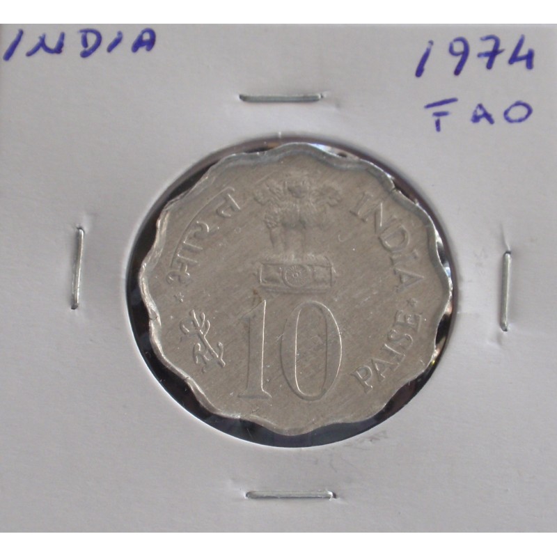 India - 10 Paisa - 1974 -  FAO