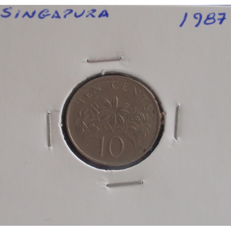 Singapura - 10 Cents - 1987