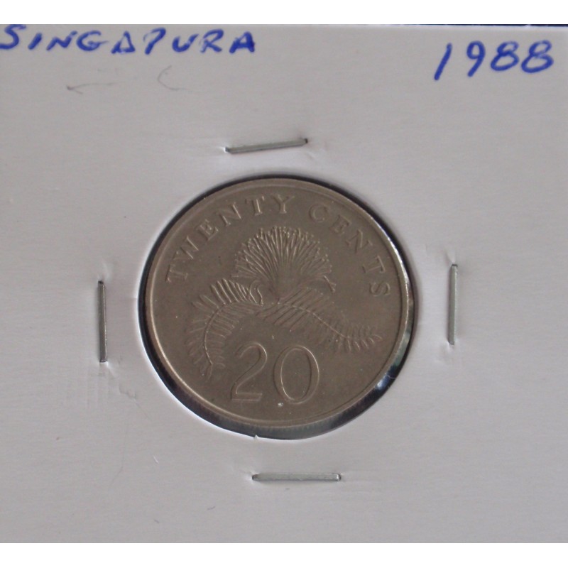 Singapura - 20 Cents - 1988