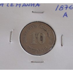 Alemanha - 10 Pfennig - 1876 A