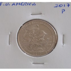 E. U. América - 1/4 Dollar - 2017 P - George Rogers Clark