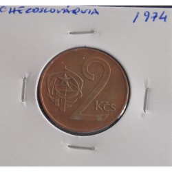 Checoslováquia - 2 Korony - 1974