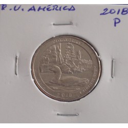 E. U. América - 1/4 Dollar - 2018 P - Voyageurs