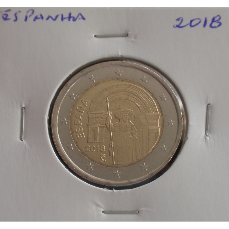 Espanha - 2 Euro - 2018 - Santiago de Compostela