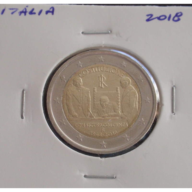 Itália - 2 Euro - 2018 - Constituição