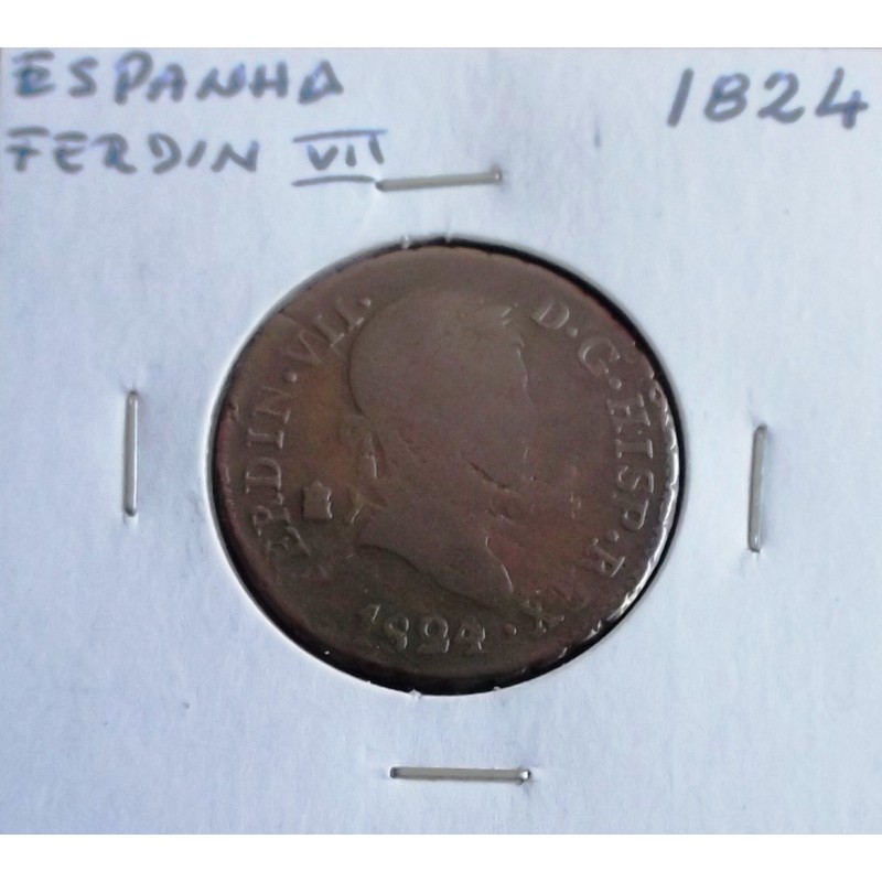 Espanha - Ferdinand VII - 4 Maravedis - 1824