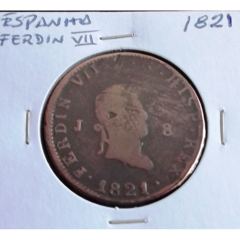 Espanha - Ferdinand VII - 8 Maravedis - 1821
