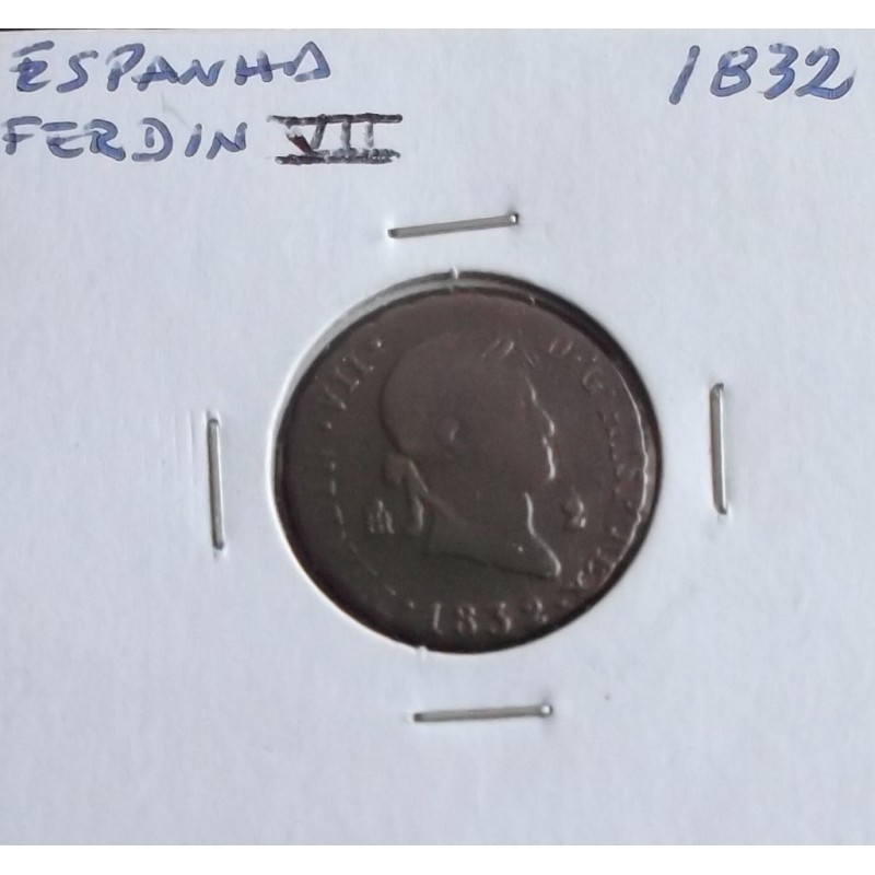 Espanha - Ferdinand VII - 2 Maravedis - 1832