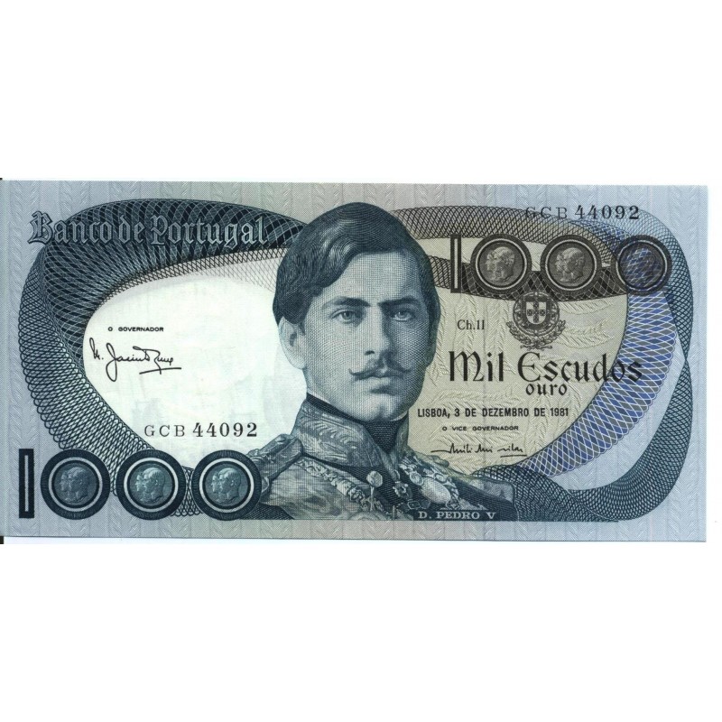 Portugal - Nota - 1000 Escudos 03/12/1981 Ch11 D.PedroV