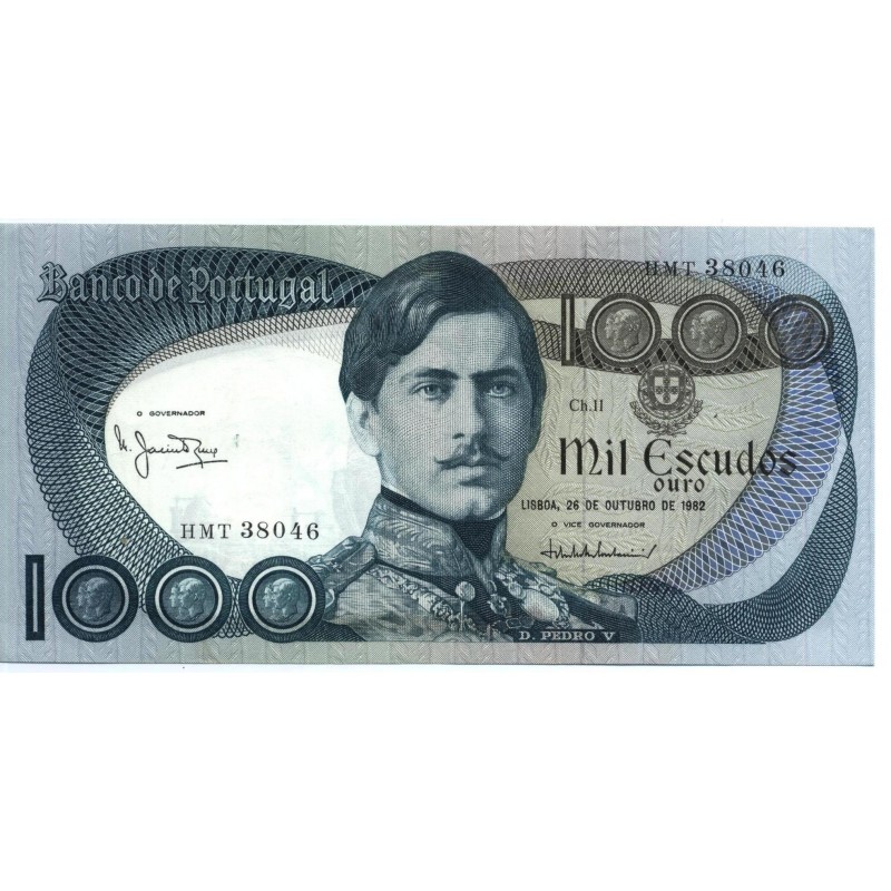 Portugal - Nota - 1000 Escudos 26/10/1982 Ch11 D.PedroV