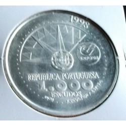 Portugal - 1000 Escudos - 1998 - Ano Inter. Ocanos - Prata