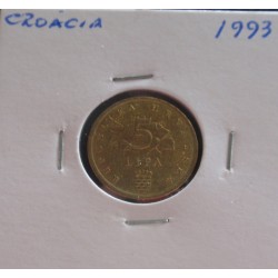 Croácia - 5 Lipa - 1993