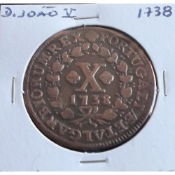 D. João V - X Réis - 1738 - A. G. 35.04