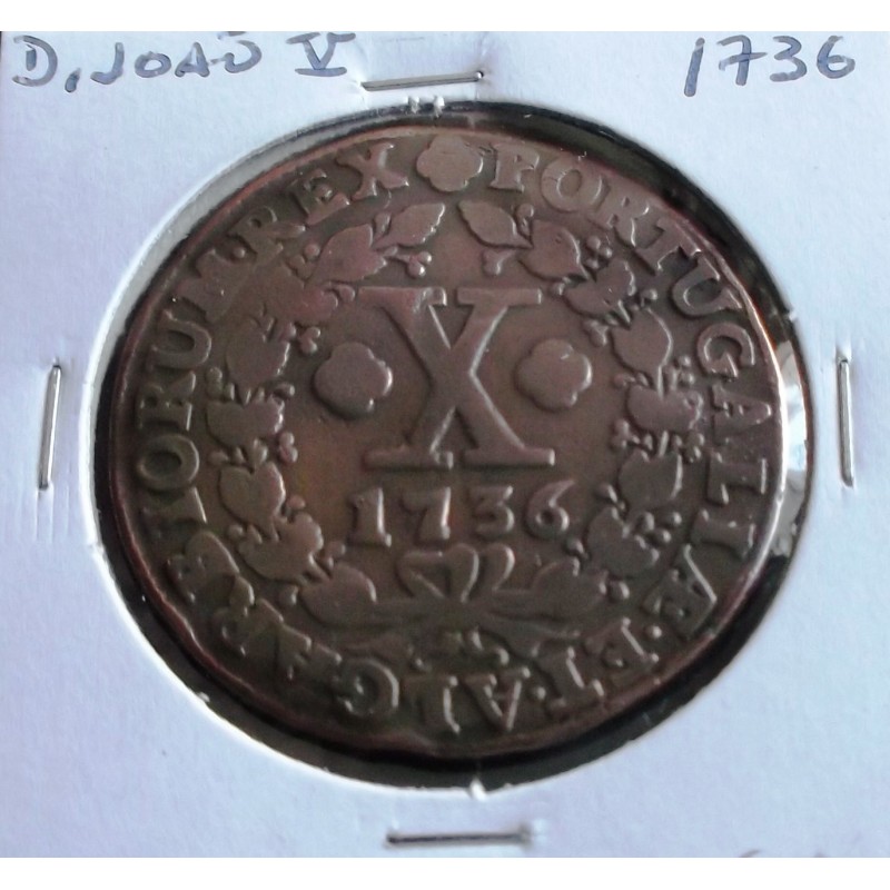 D. João V - X Réis - 1736 - A. G. 34.16