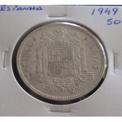 Espanha - 5 Pesetas - 1949-50