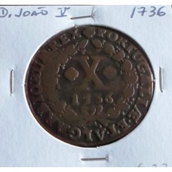 D. João V - X Réis - 1736 - A. G. 34.16