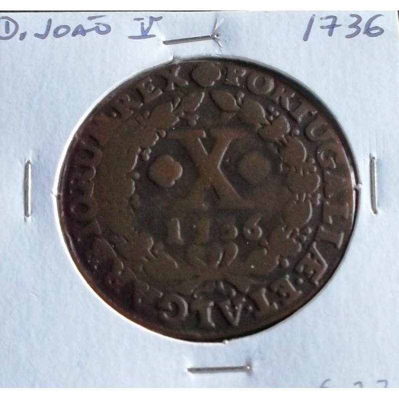 D. João V - X Réis - 1736 - A. G. 34.16
