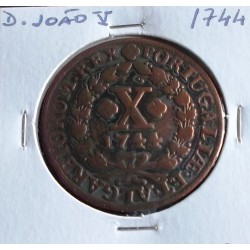 D. João V - X Réis - 1744 - A. G. 35.09