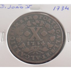 D. João V - X Réis - 1734 -...