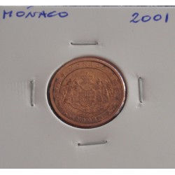 Mónaco - 2 Centimes - 2001