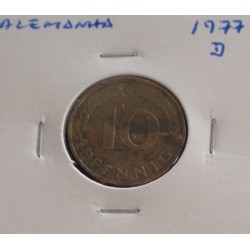 Alemanha - 10 Pfennig - 1977 D