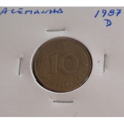 Alemanha - 10 Pfennig - 1987 D