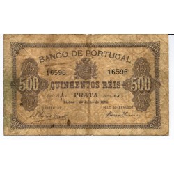 Portugal - Nota - 500 Réis - 1/7/ 1891 (16596)