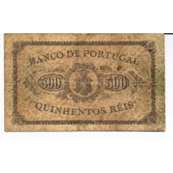 Portugal - Nota - 500 Réis - 1/7/ 1891 (16596)