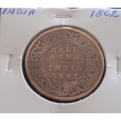 India - 1/2 Anna - 1862