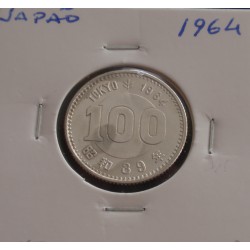 Japão - 100 Yen - 1964 - Prata