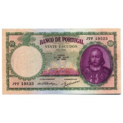 Portugal - Nota - 20 Escudos - 27/7/1948 -  Ch. 6 - D. António Luiz de Menezes